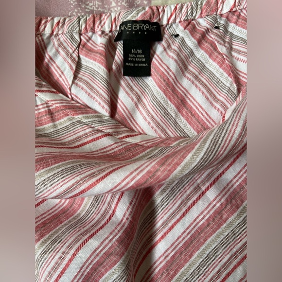 Lane Bryant Pink Striped A-Line Maxi Skirt - Picture 12 of 12